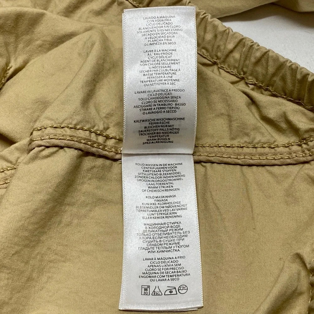 Michael Kors Utility Jacket Women's XS Tan Lightweight Hooded Adjustable Waist